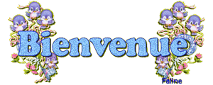 Gif animé bienvenue bleu